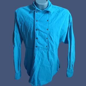Vintage Frontier Western Shirt Large 1990's Roper Rustic Double-Breasted Denim